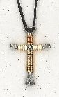 Tri-Color Gold Cross